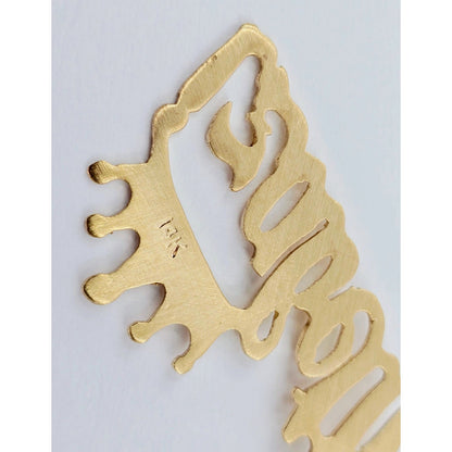 14K Yellow Gold Initial Name "Izabeth" Charm Pendant