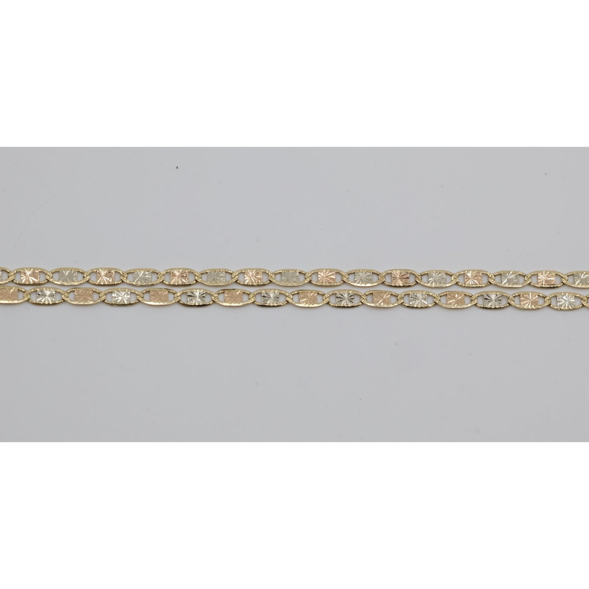 14K Yellow Gold Valentino Link Chain Necklace
