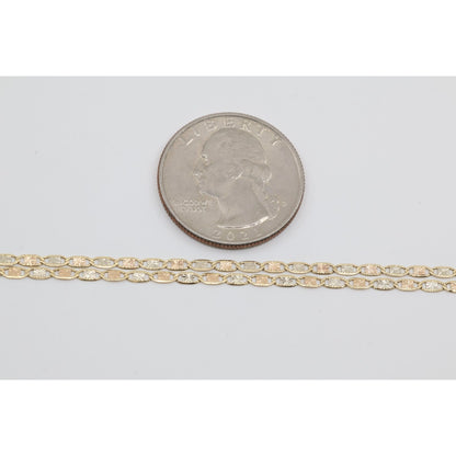14K Yellow Gold Valentino Link Chain Necklace
