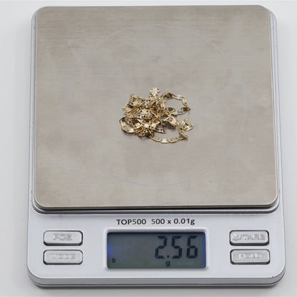 14K Yellow Gold Valentino Link Chain Necklace