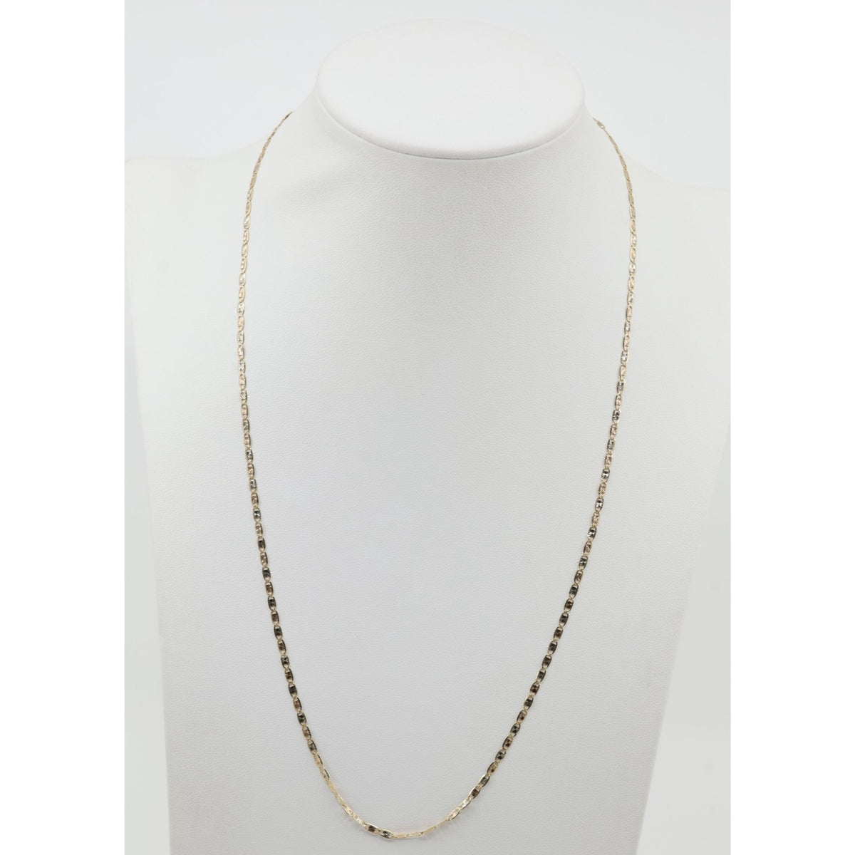 14K Yellow Gold Valentino Link Chain Necklace