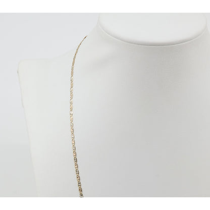 14K Yellow Gold Valentino Link Chain Necklace