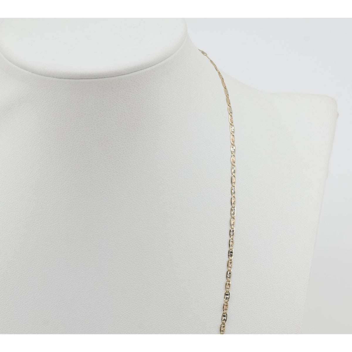14K Yellow Gold Valentino Link Chain Necklace