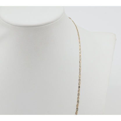 14K Yellow Gold Valentino Link Chain Necklace