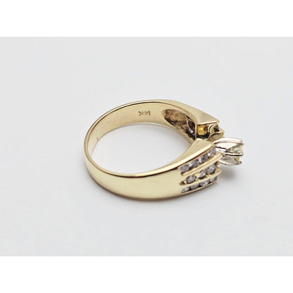 14K Yellow Gold Diamond Engagement Ring