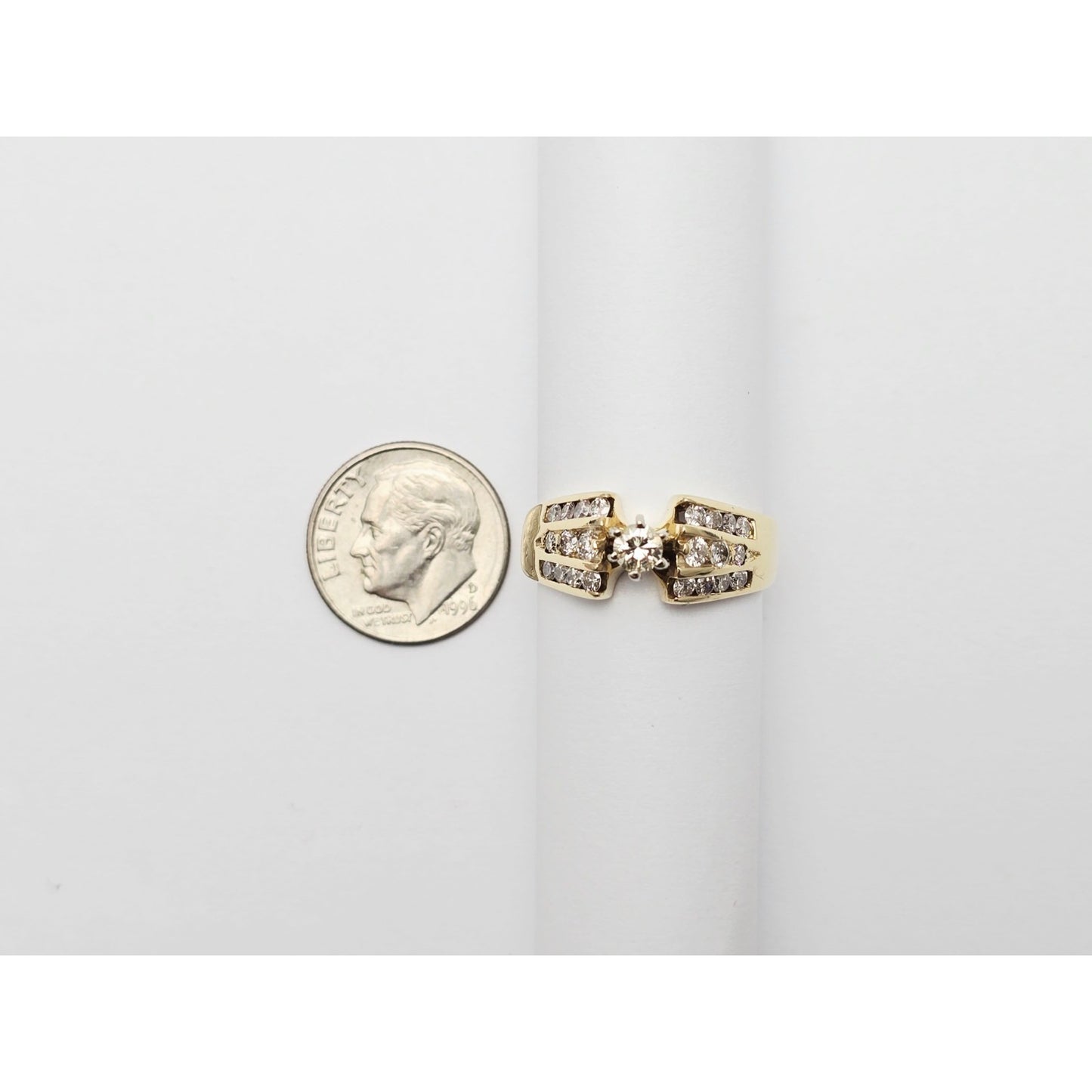 14K Yellow Gold Diamond Engagement Ring