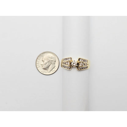 14K Yellow Gold Diamond Engagement Ring