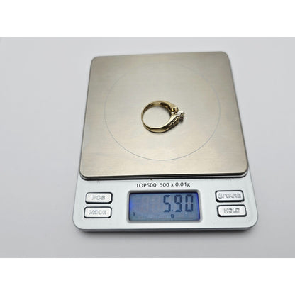 14K Yellow Gold Diamond Engagement Ring