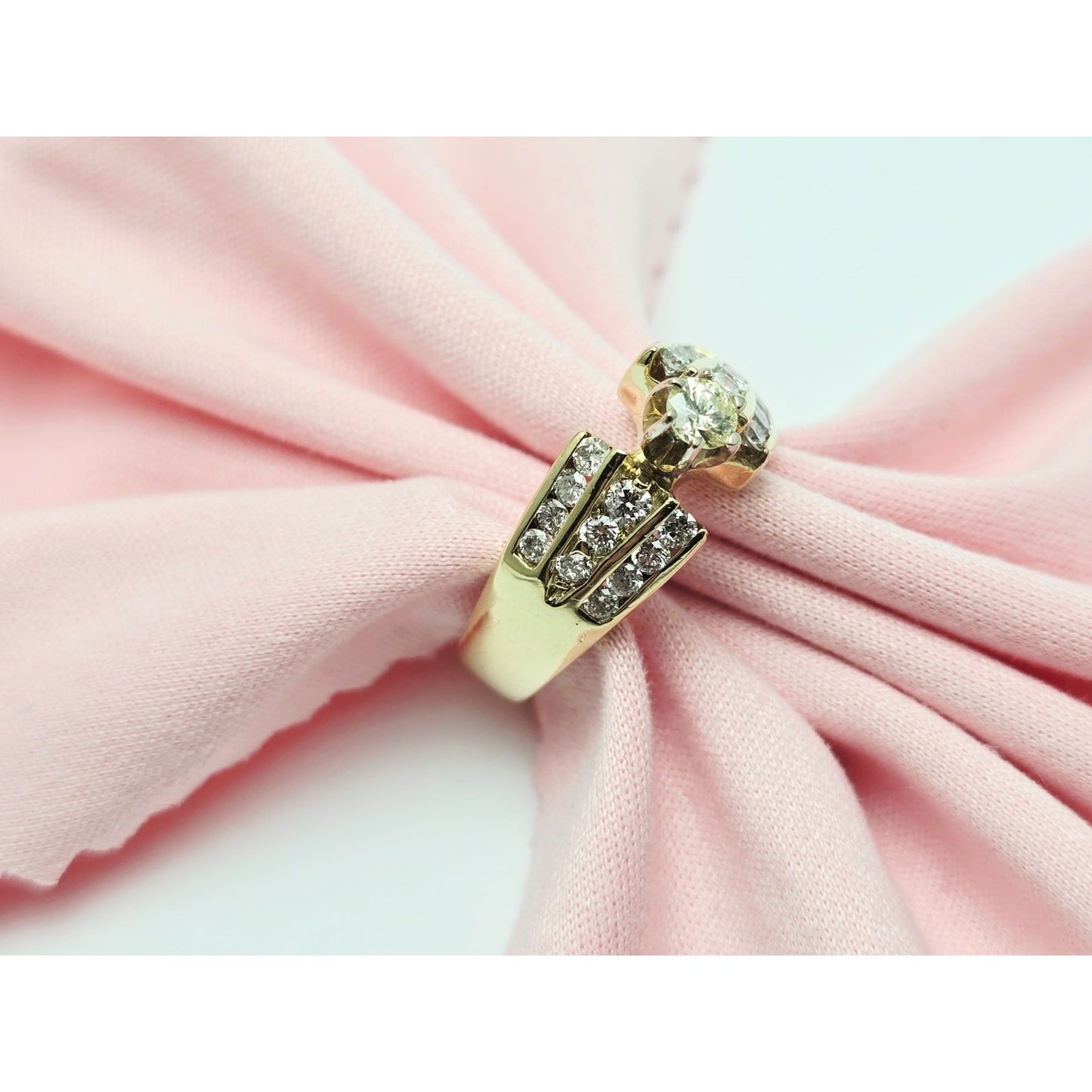 14K Yellow Gold Diamond Engagement Ring