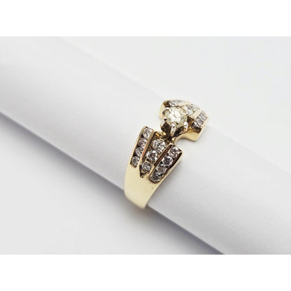 14K Yellow Gold Diamond Engagement Ring