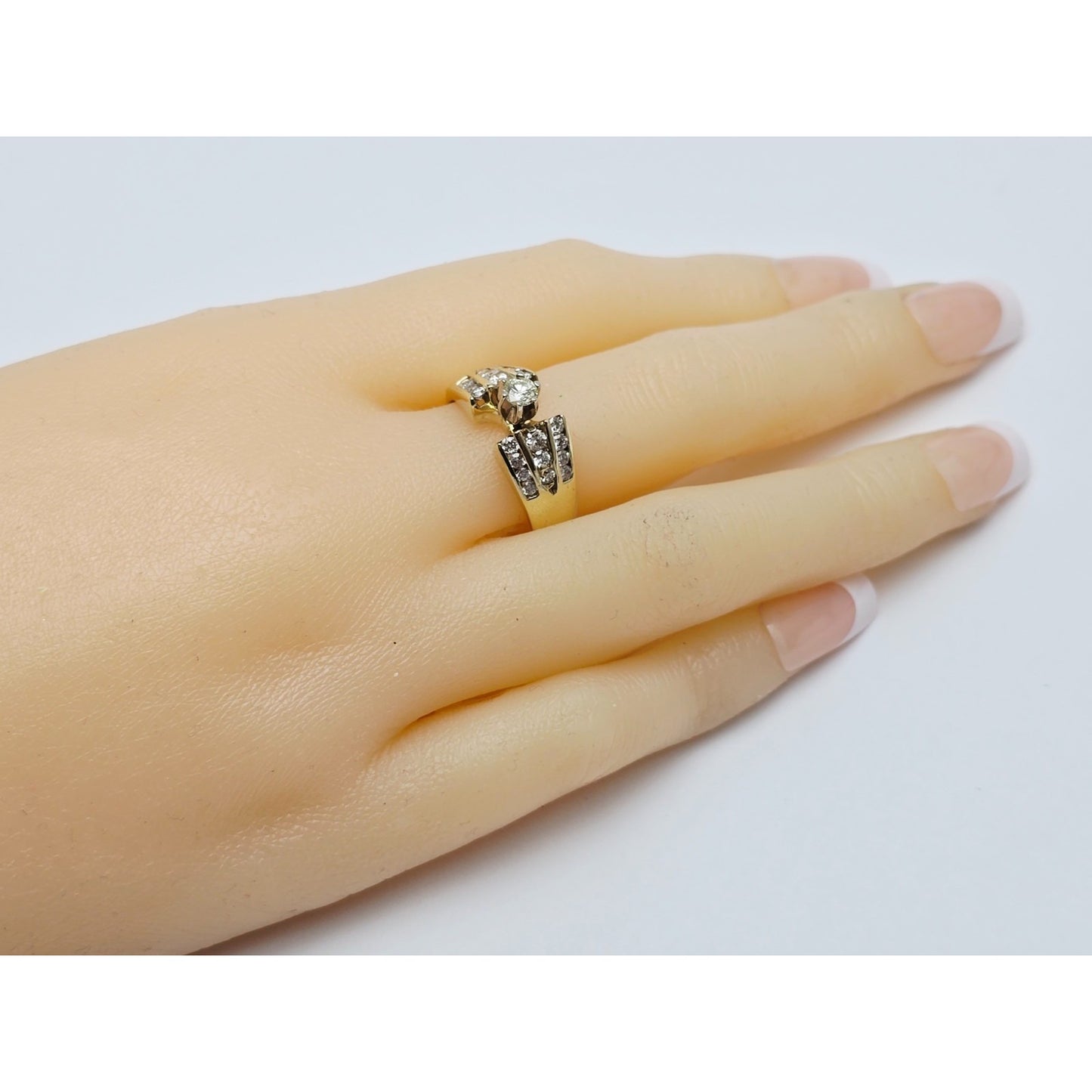 14K Yellow Gold Diamond Engagement Ring