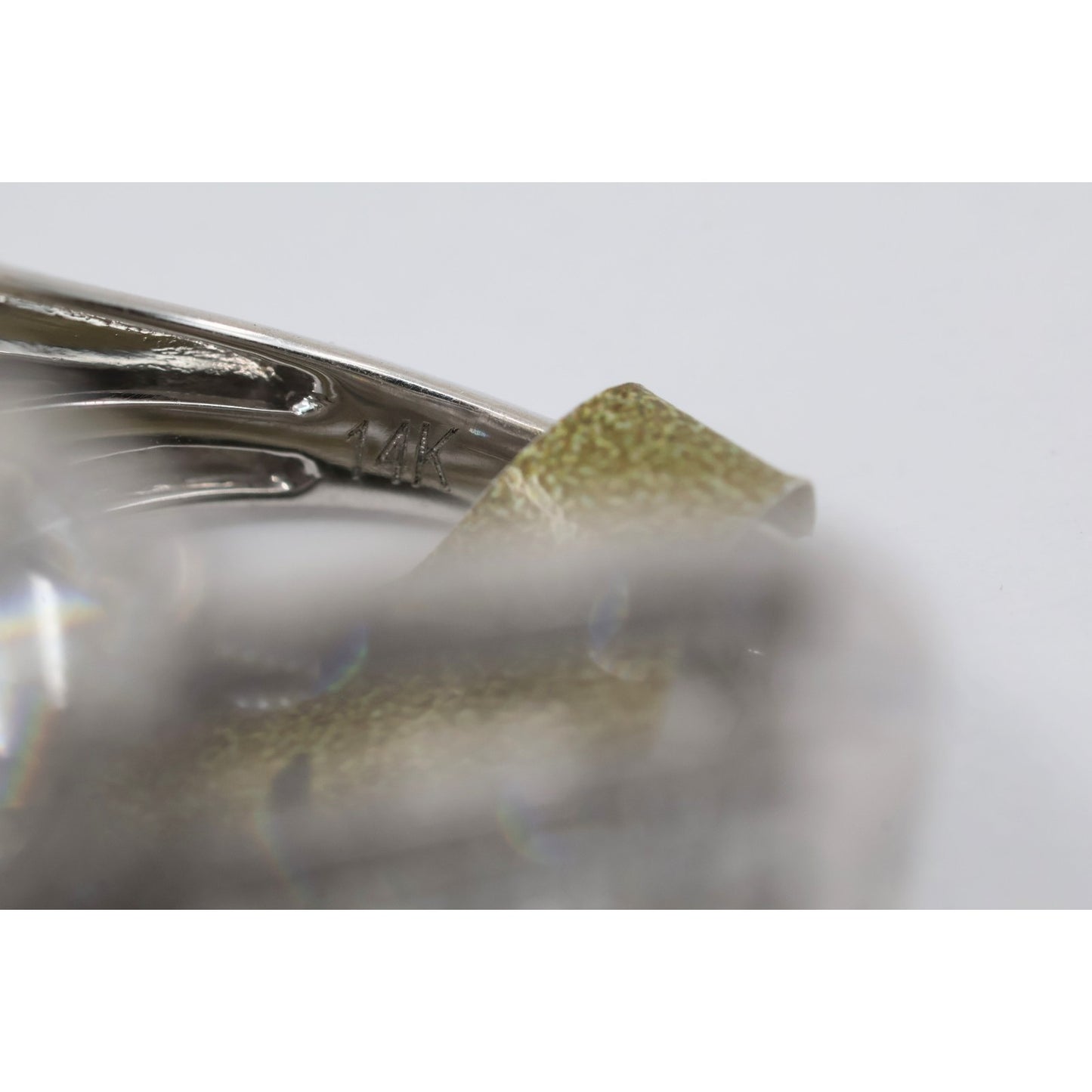 EFFY 14K White Gold 2.00ct Round Baguette Diamond Woven Crossover Ring - Size 7