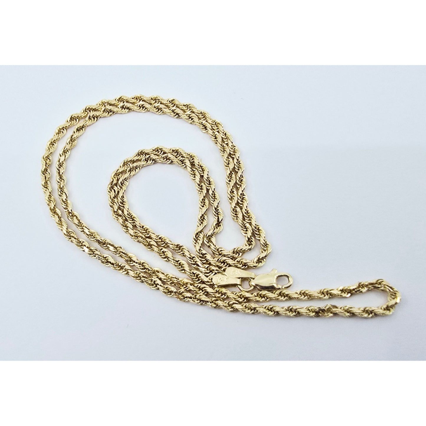 14K Yellow Gold Rope Chain Necklace