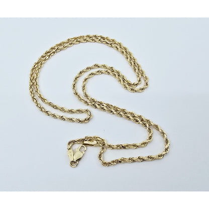 14K Yellow Gold Rope Chain Necklace