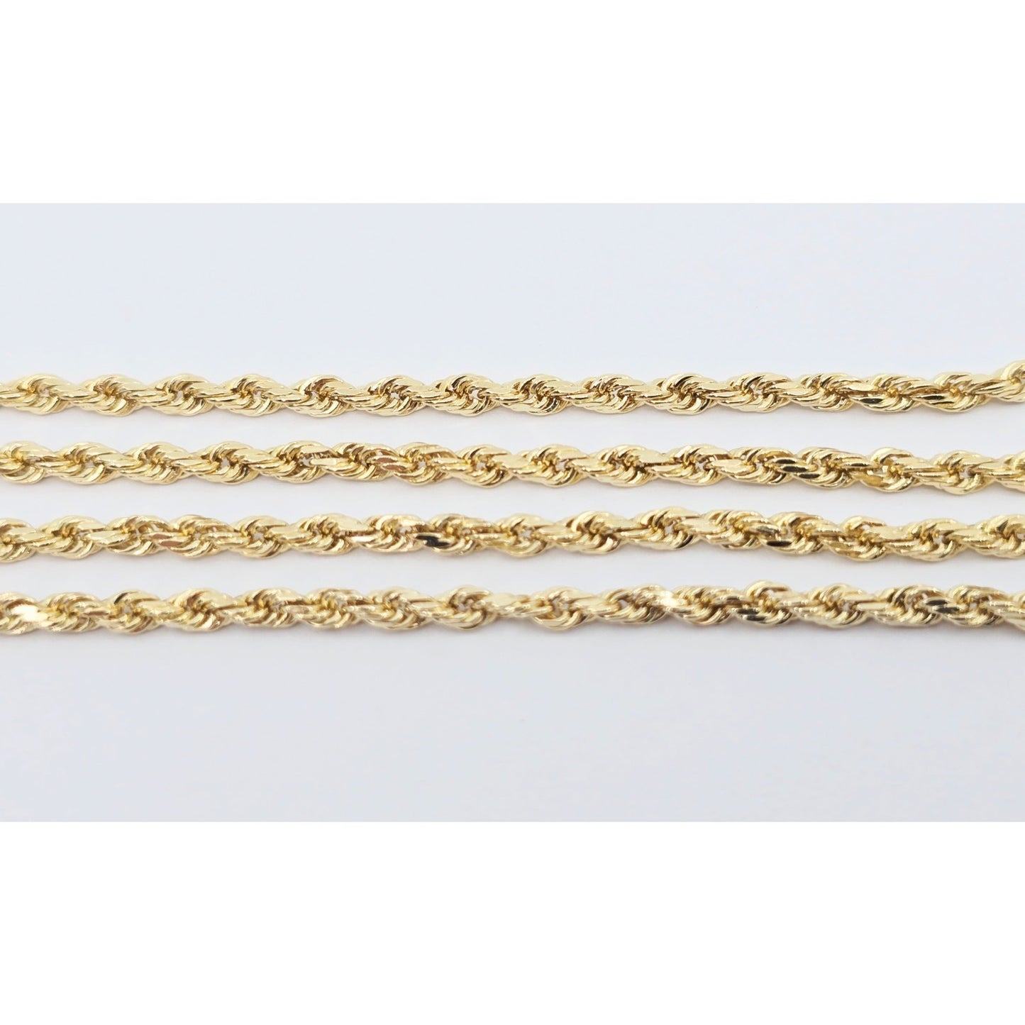 14K Yellow Gold Rope Chain Necklace