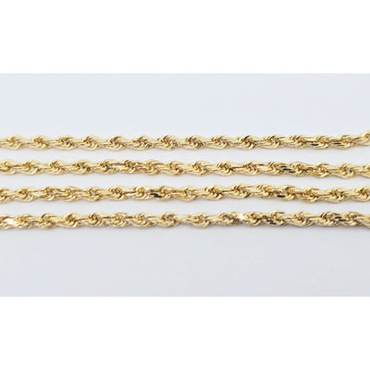 14K Yellow Gold Rope Chain Necklace