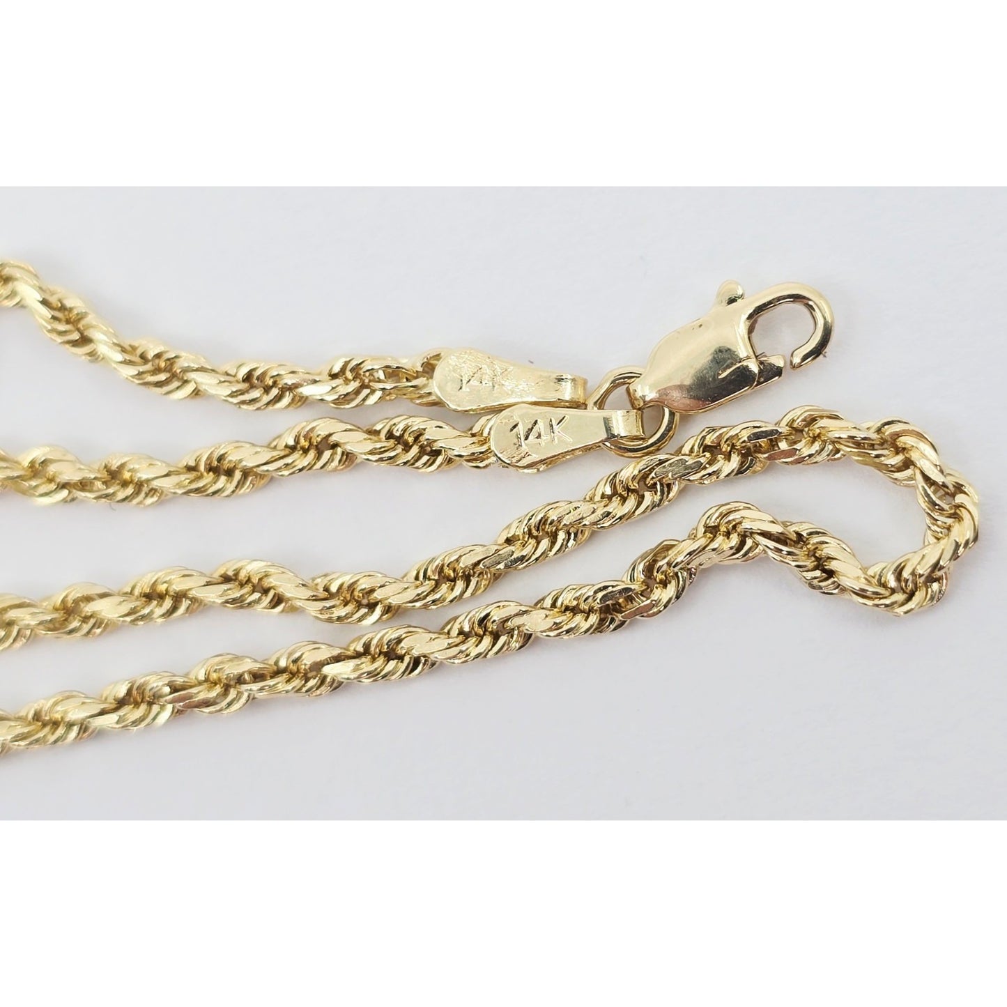 14K Yellow Gold Rope Chain Necklace