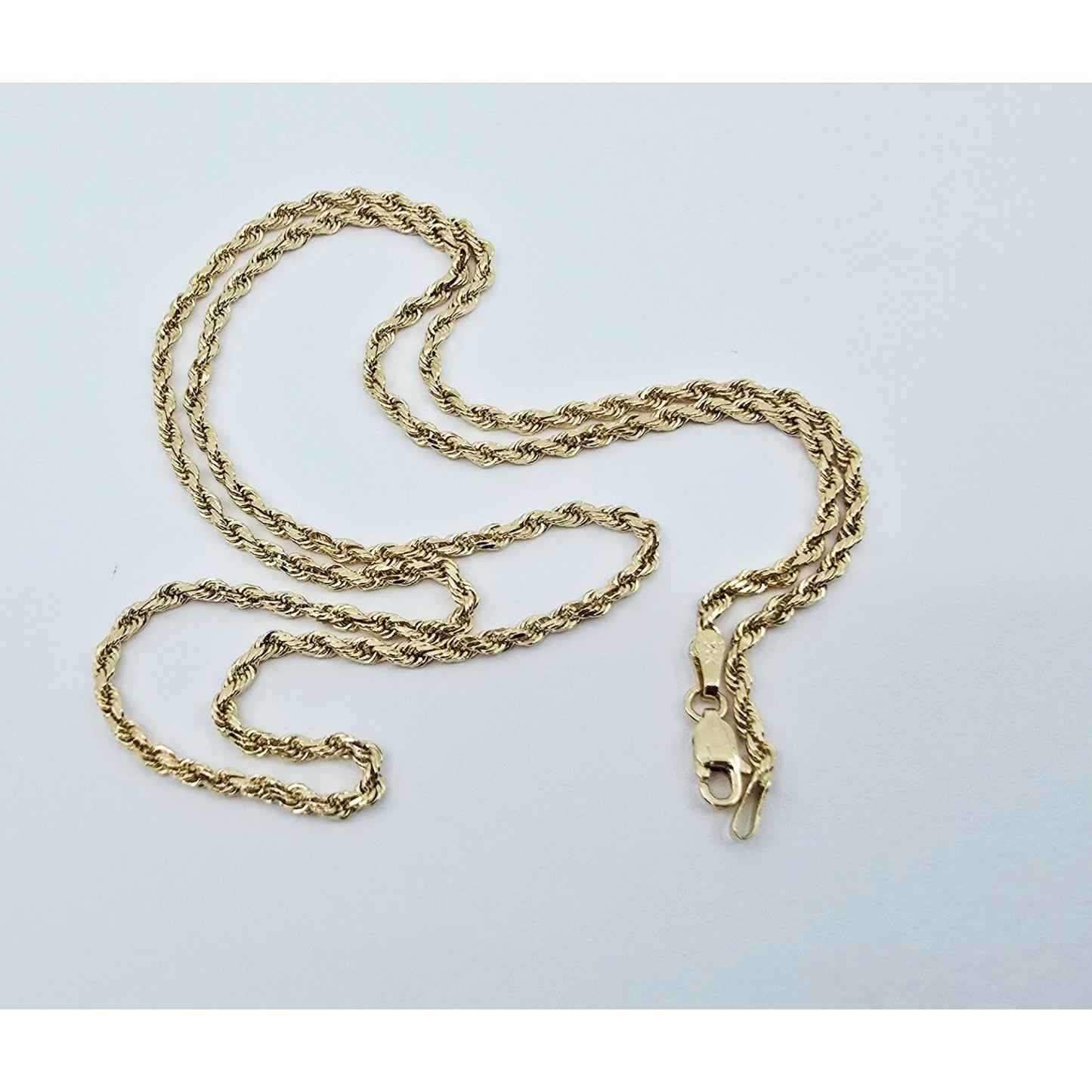 14K Yellow Gold Rope Chain Necklace