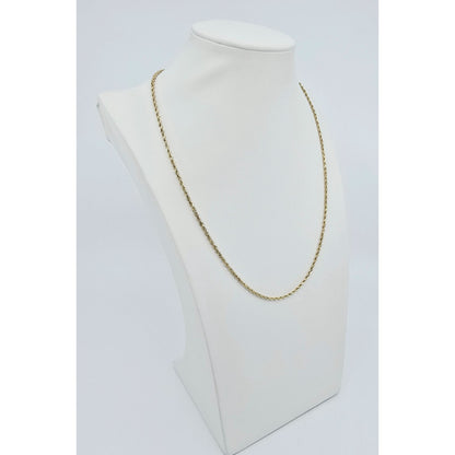 14K Yellow Gold Rope Chain Necklace