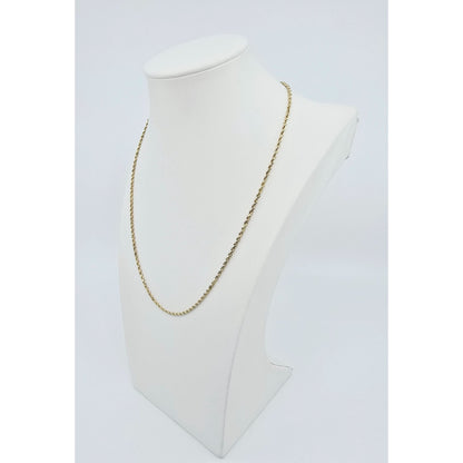 14K Yellow Gold Rope Chain Necklace