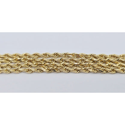 14K Yellow Gold Rope Chain Necklace