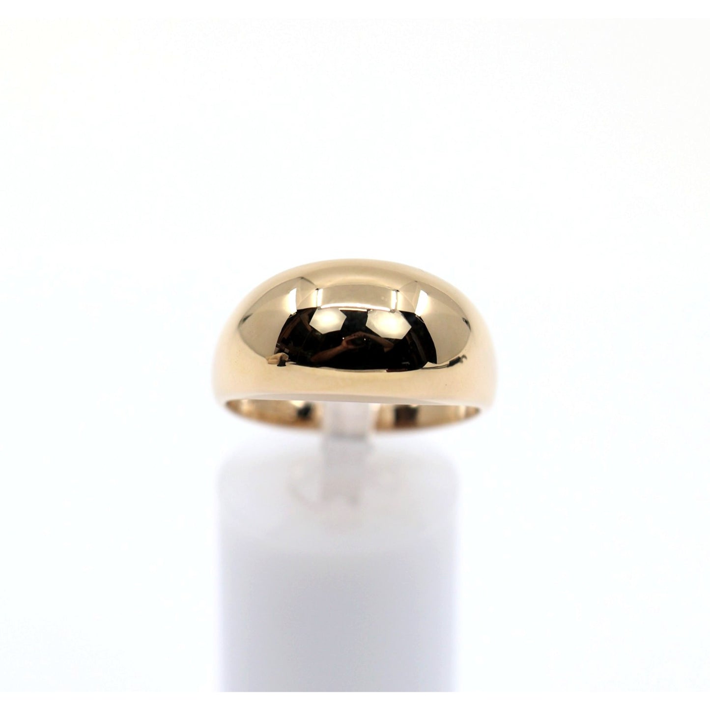 EternaGold 14K Yellow Gold Wide Domed Cigar Band Statement Ring