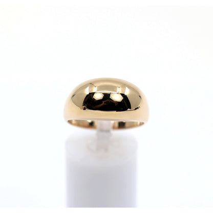 EternaGold 14K Yellow Gold Wide Domed Cigar Band Statement Ring