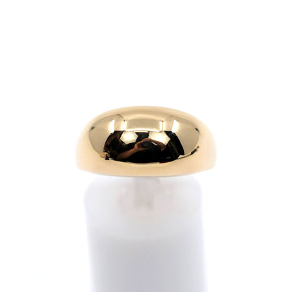 EternaGold 14K Yellow Gold Wide Domed Cigar Band Statement Ring