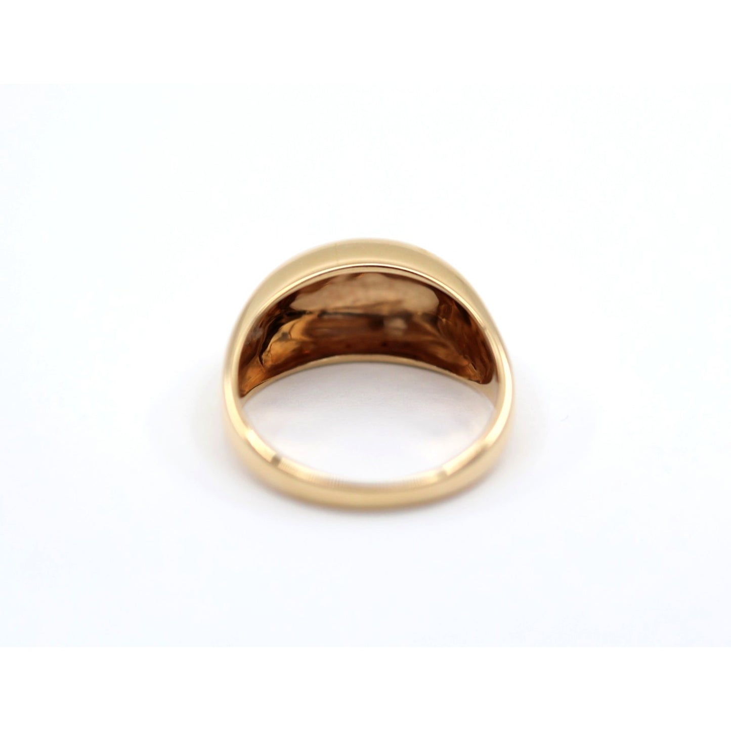 EternaGold 14K Yellow Gold Wide Domed Cigar Band Statement Ring