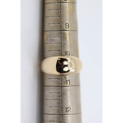 EternaGold 14K Yellow Gold Wide Domed Cigar Band Statement Ring