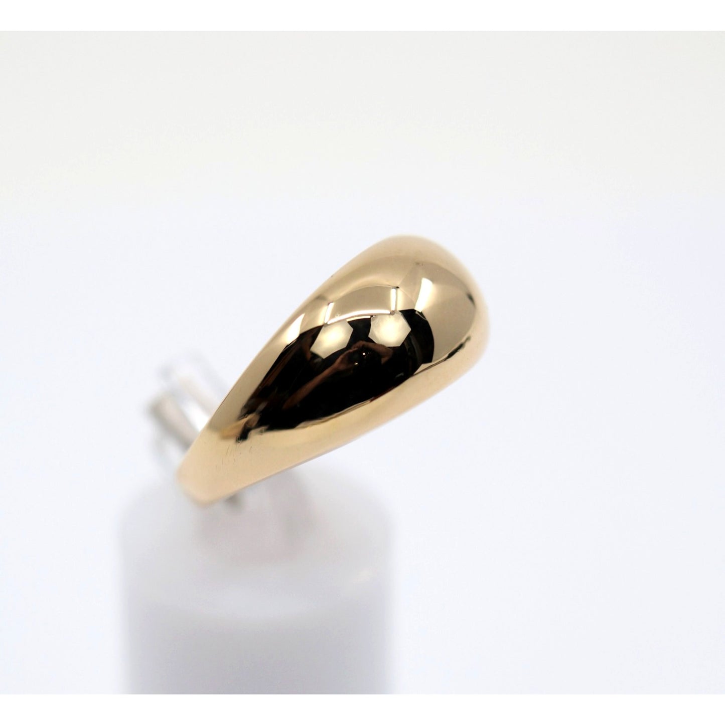 EternaGold 14K Yellow Gold Wide Domed Cigar Band Statement Ring