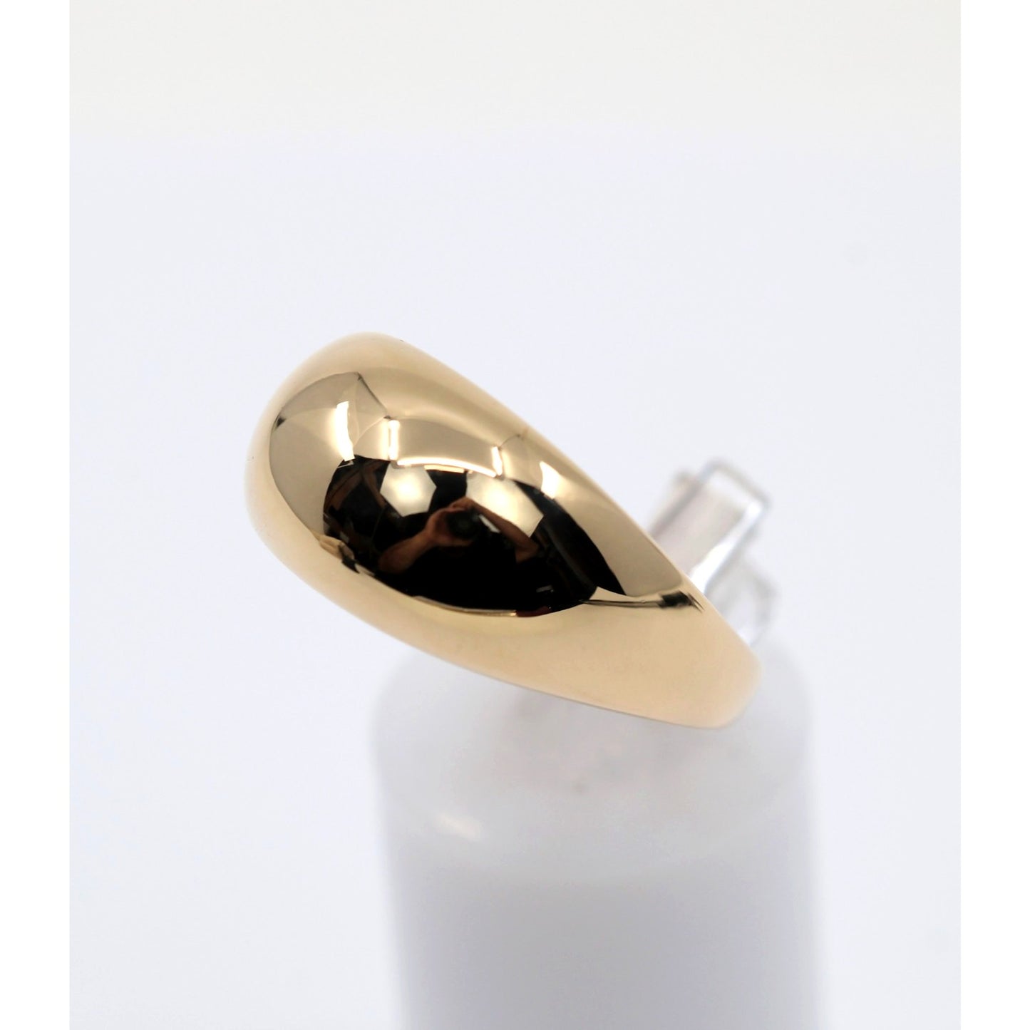 EternaGold 14K Yellow Gold Wide Domed Cigar Band Statement Ring