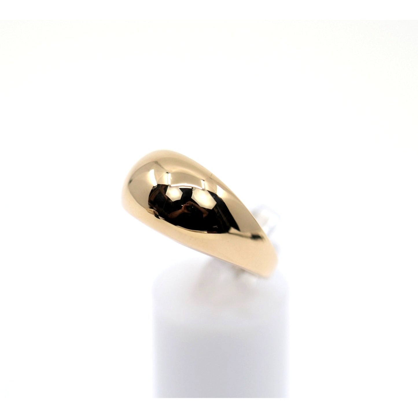 EternaGold 14K Yellow Gold Wide Domed Cigar Band Statement Ring