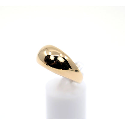 EternaGold 14K Yellow Gold Wide Domed Cigar Band Statement Ring