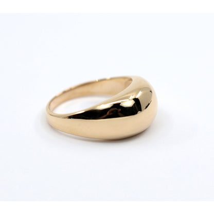 EternaGold 14K Yellow Gold Wide Domed Cigar Band Statement Ring