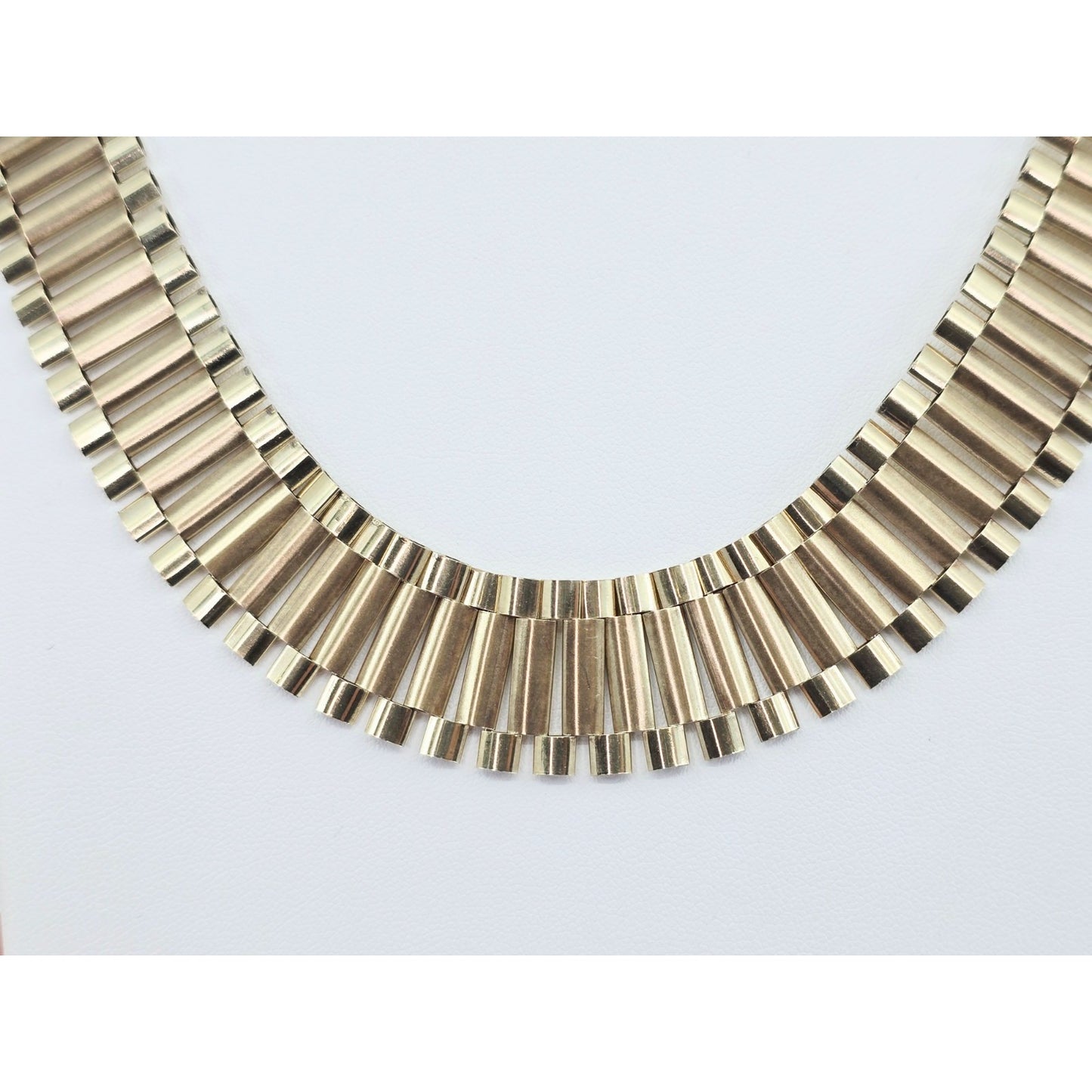 Large 10K Yellow Gold Rolex Link Chain Necklace