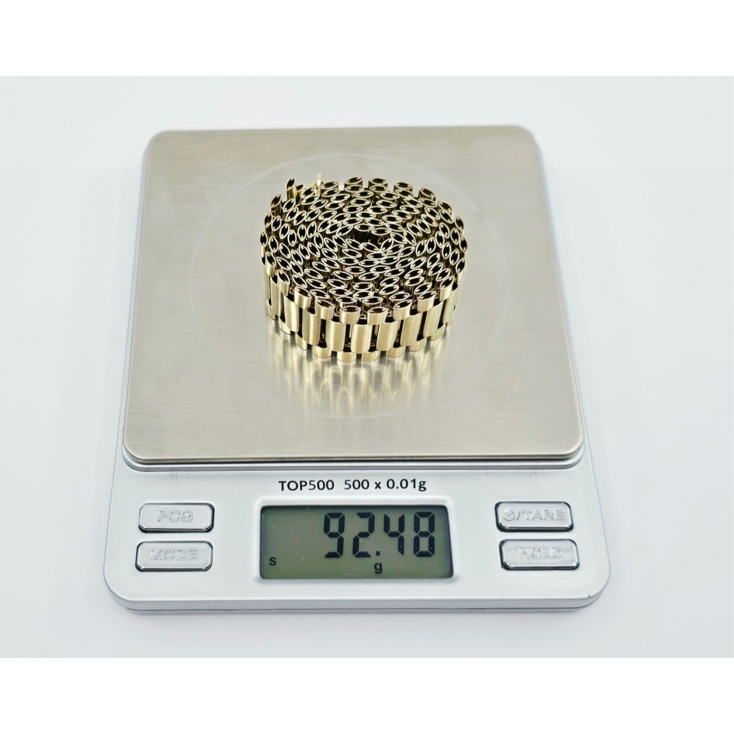 Large 10K Yellow Gold Rolex Link Chain Necklace