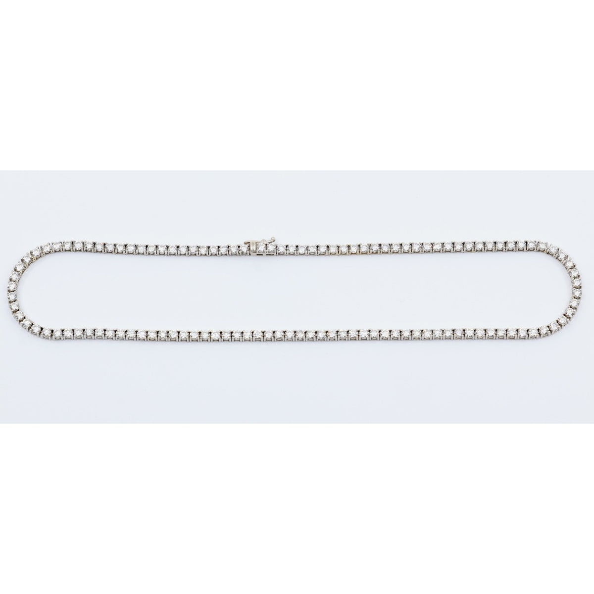 14K White Gold Lab Grown Diamond Tennis Link Chain Necklace