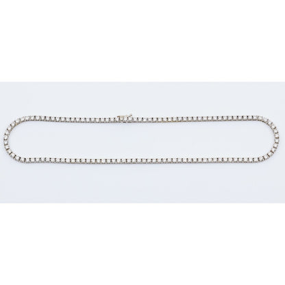 14K White Gold Lab Grown Diamond Tennis Link Chain Necklace