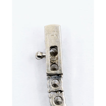 14K White Gold Lab Grown Diamond Tennis Link Chain Necklace