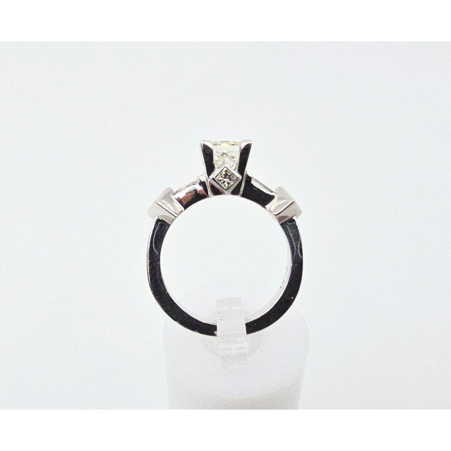 Beautiful Solid Platinum Princess Cut Diamond Engagement Ring 1.05ct EGL Report