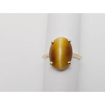 14K Yellow Gold Cabochon Chrysoberyl Ring