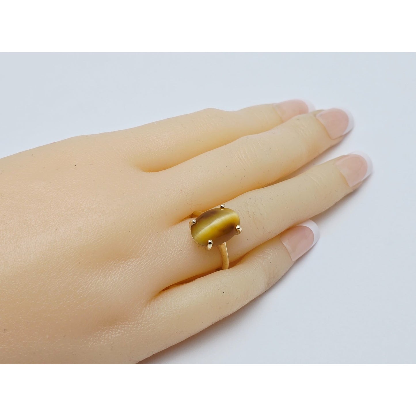 14K Yellow Gold Cabochon Chrysoberyl Ring