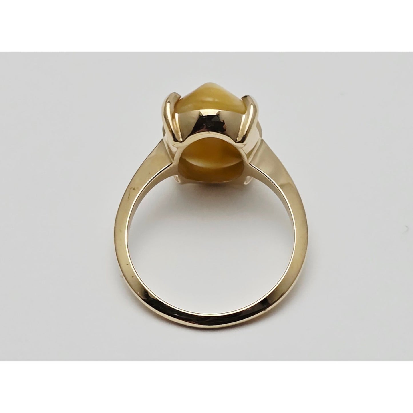 14K Yellow Gold Cabochon Chrysoberyl Ring