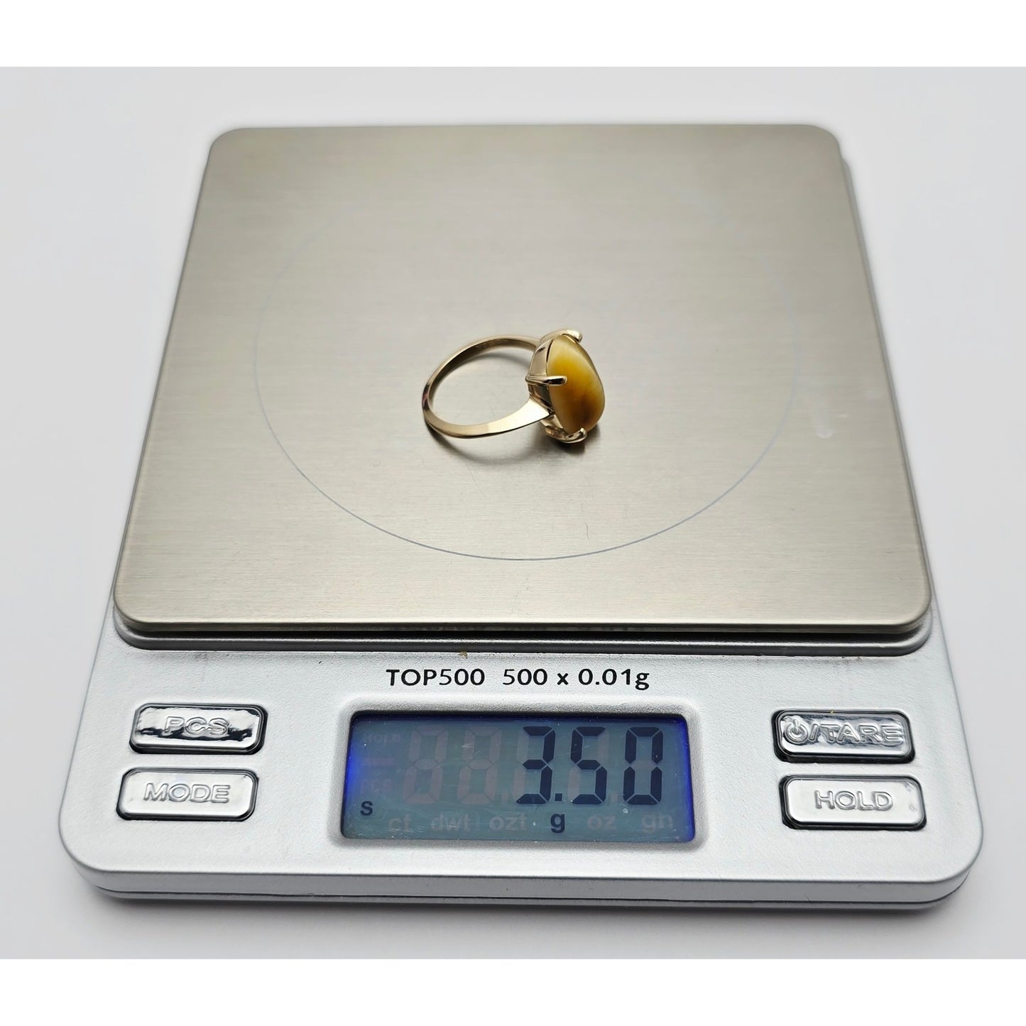 14K Yellow Gold Cabochon Chrysoberyl Ring