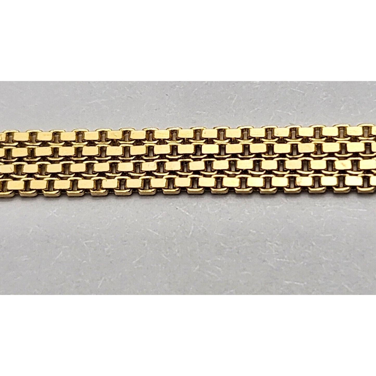 18K Yellow Gold Box Link Chain Necklace