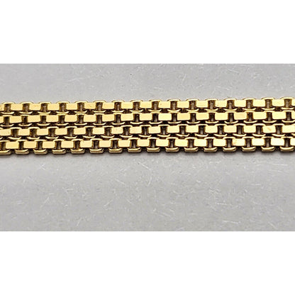 18K Yellow Gold Box Link Chain Necklace