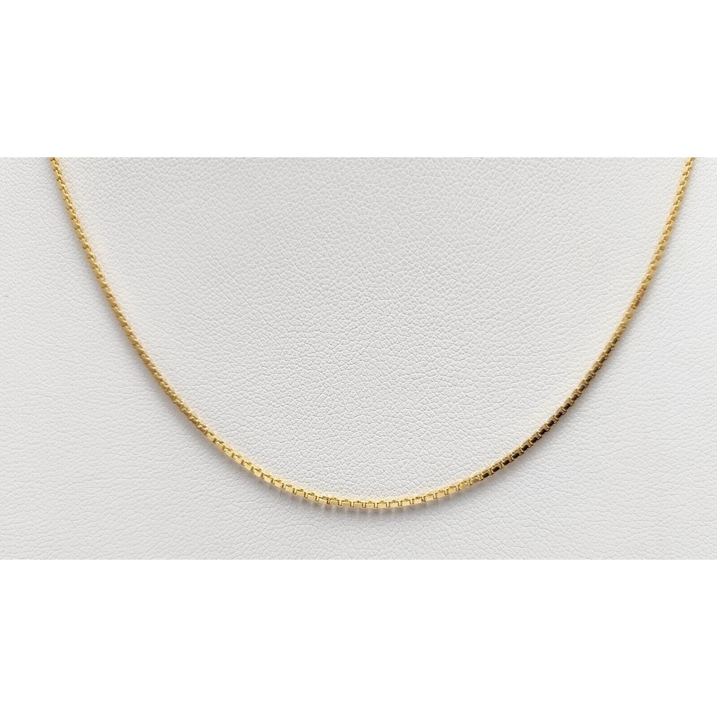 18K Yellow Gold Box Link Chain Necklace