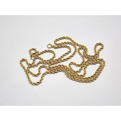 14K Yellow Gold Rope Chain Necklace