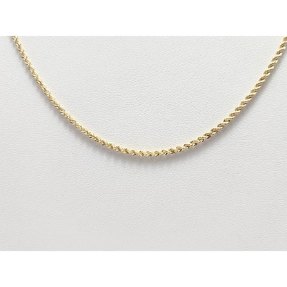 14K Yellow Gold Rope Chain Necklace